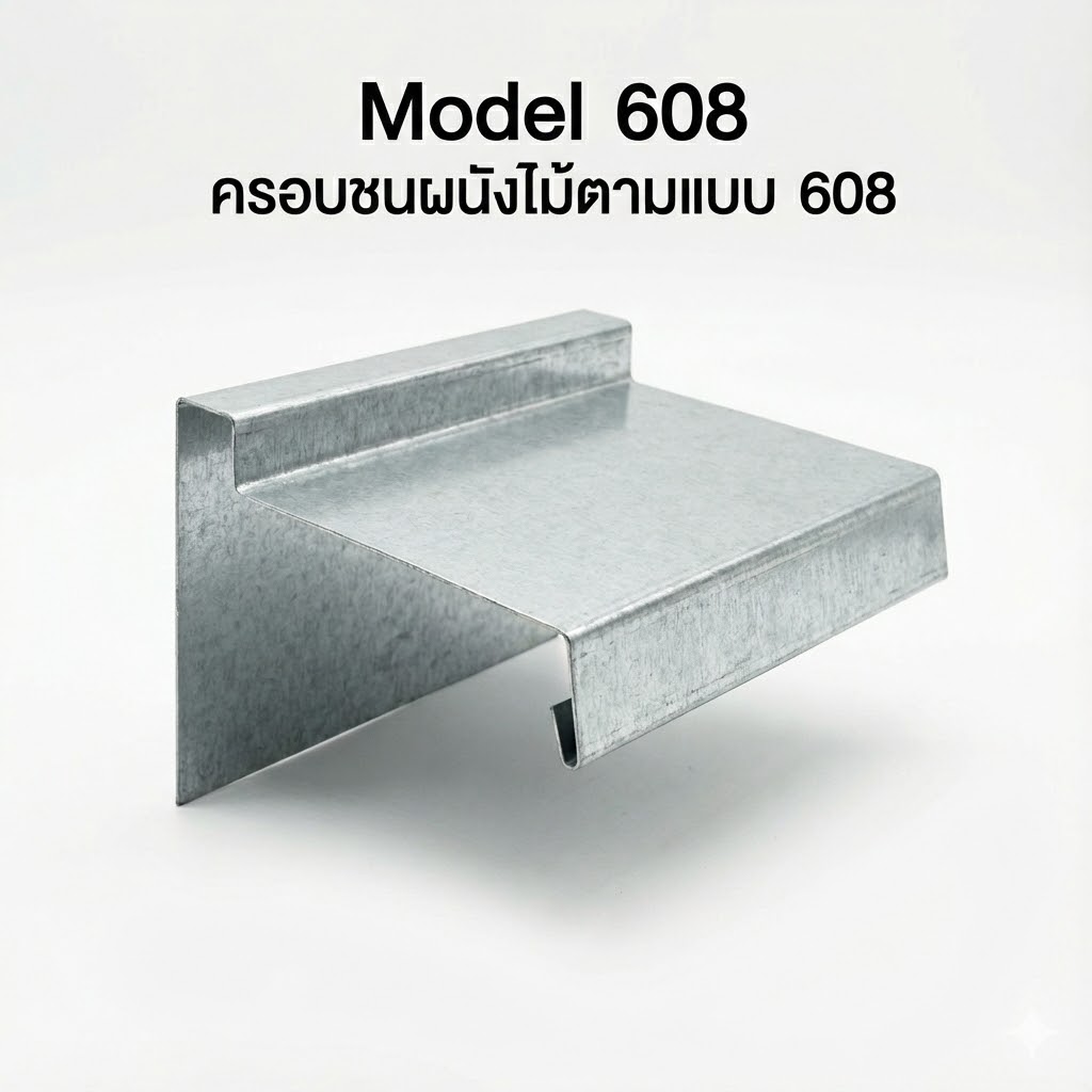 ครอบชนผนังไม้ตามแบบ 608 มม.