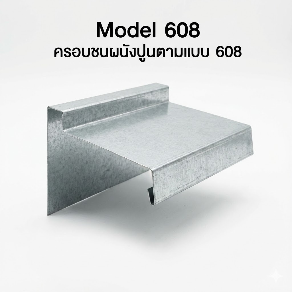 ครอบชนผนังปูนตามแบบ 608 มม.